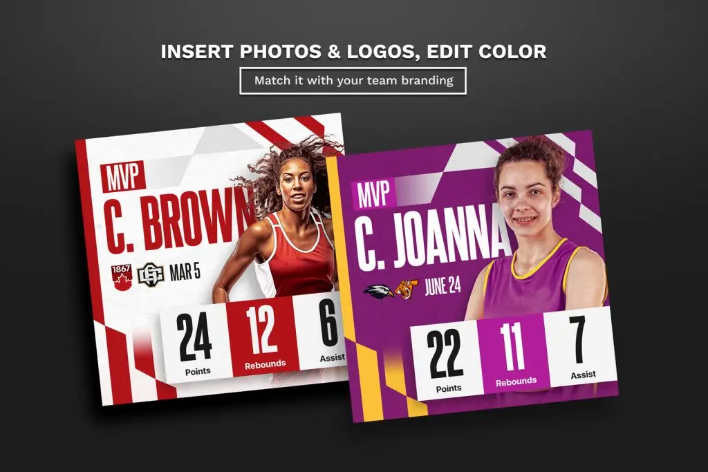 basketball instagram templates psd download