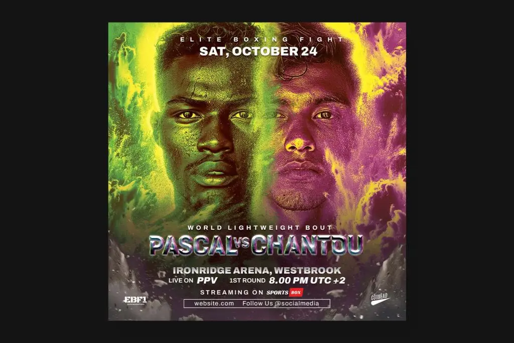 boxing flyer psd template