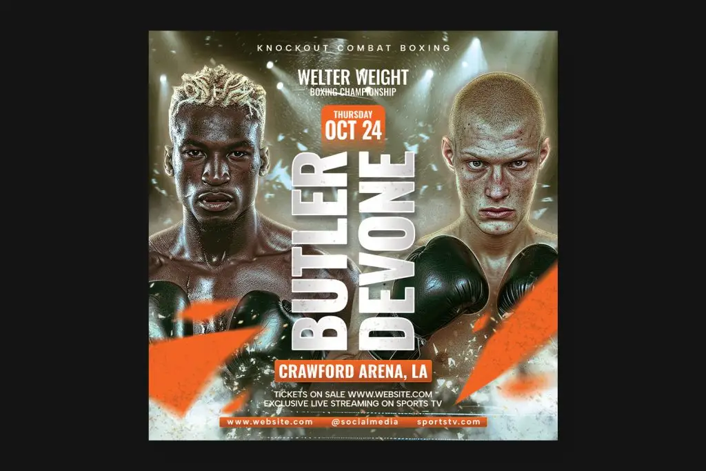 boxing flyer psd template download