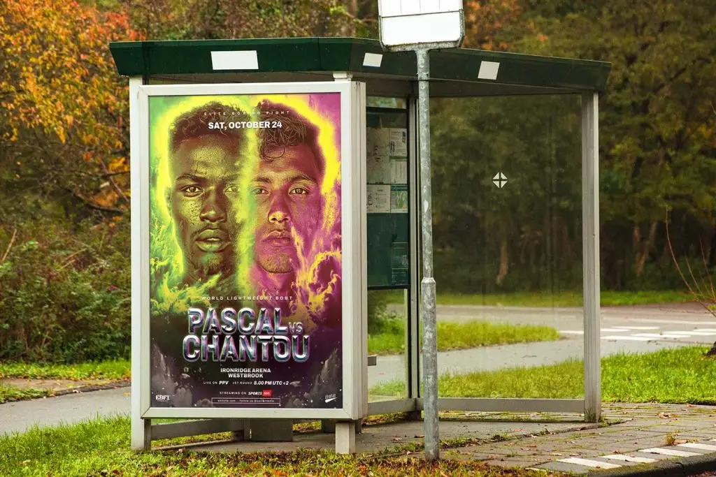 boxing flyer psd template