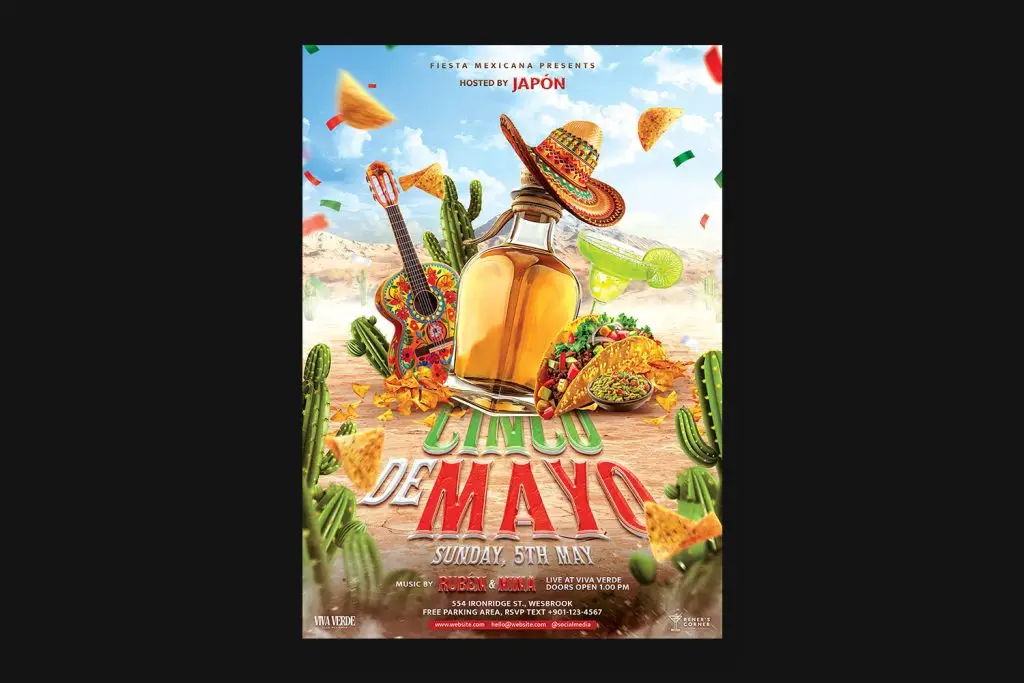 cinco de mayo flyer psd template