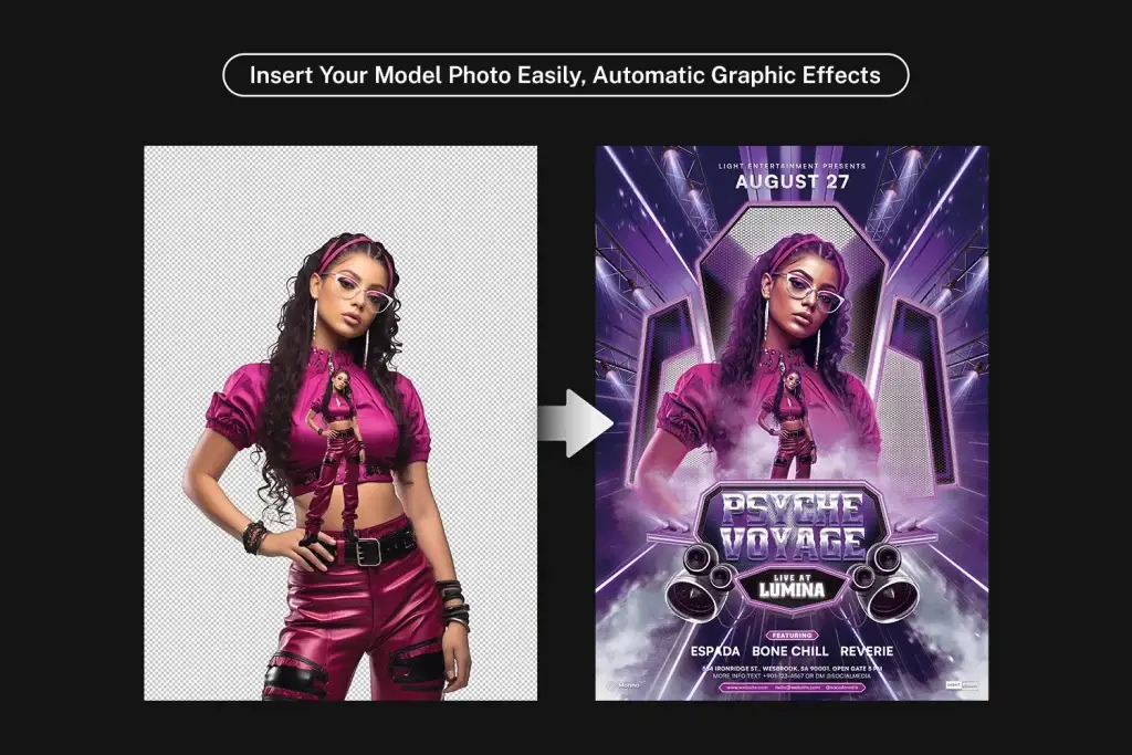 dj flyer template psd