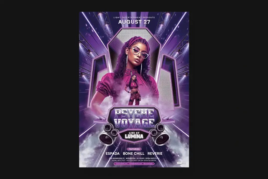 dj flyer template psd