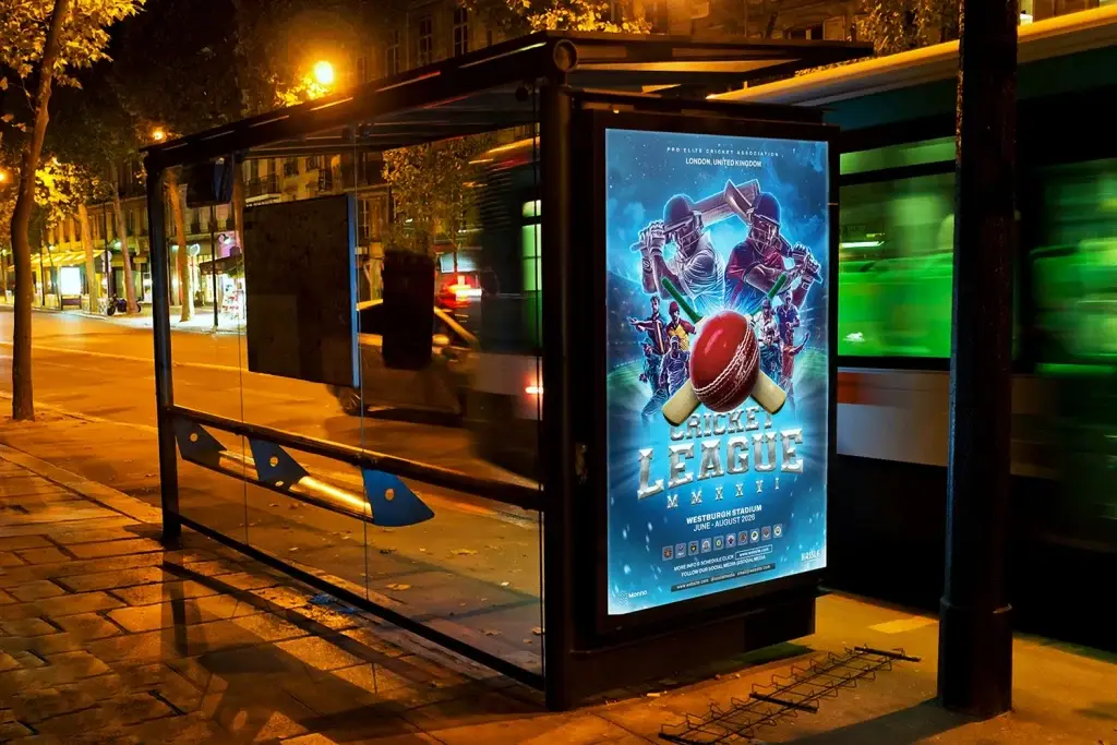 cricket flyer template psd download