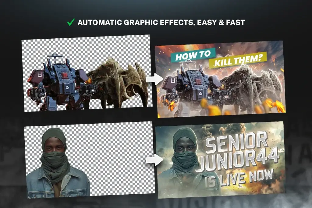 Gaming Youtube Thumbnail Templates PSD Pack