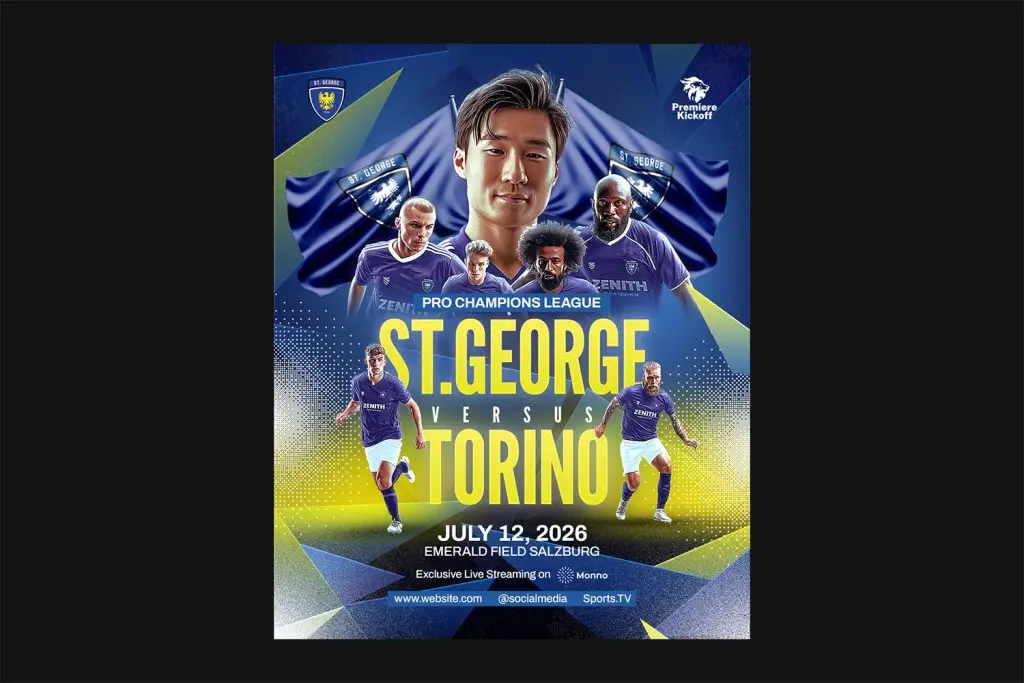 Football sport graphic Instagram template PSD download