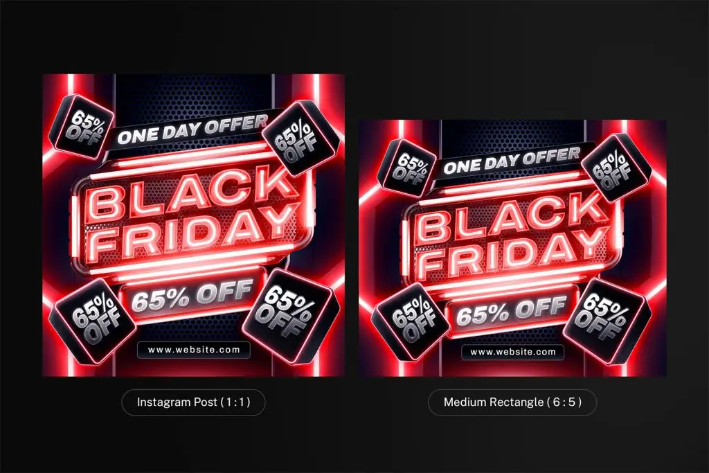 Black Friday banner template PSD download