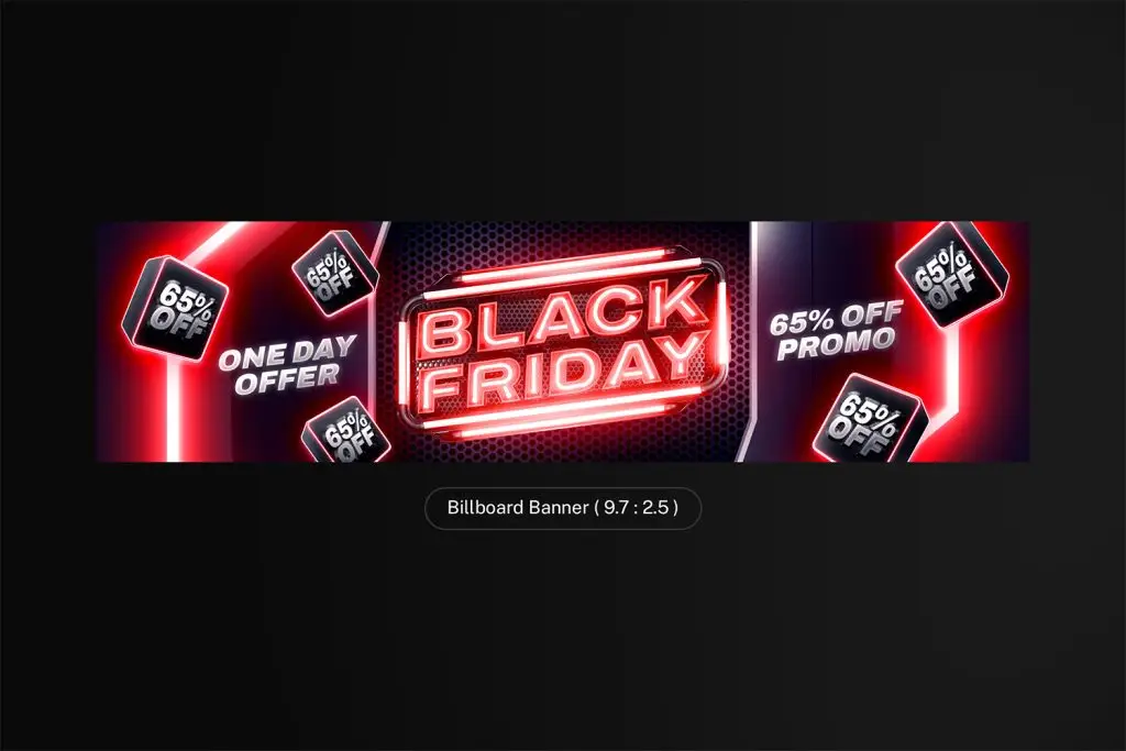Black Friday banner template PSD download