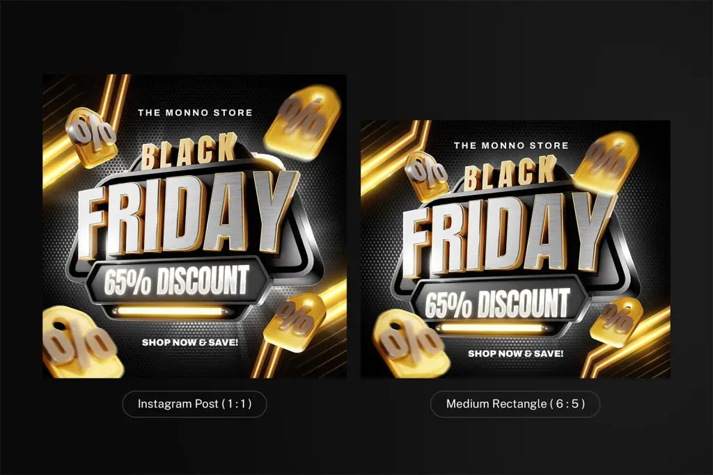 Black Friday banner template PSD download