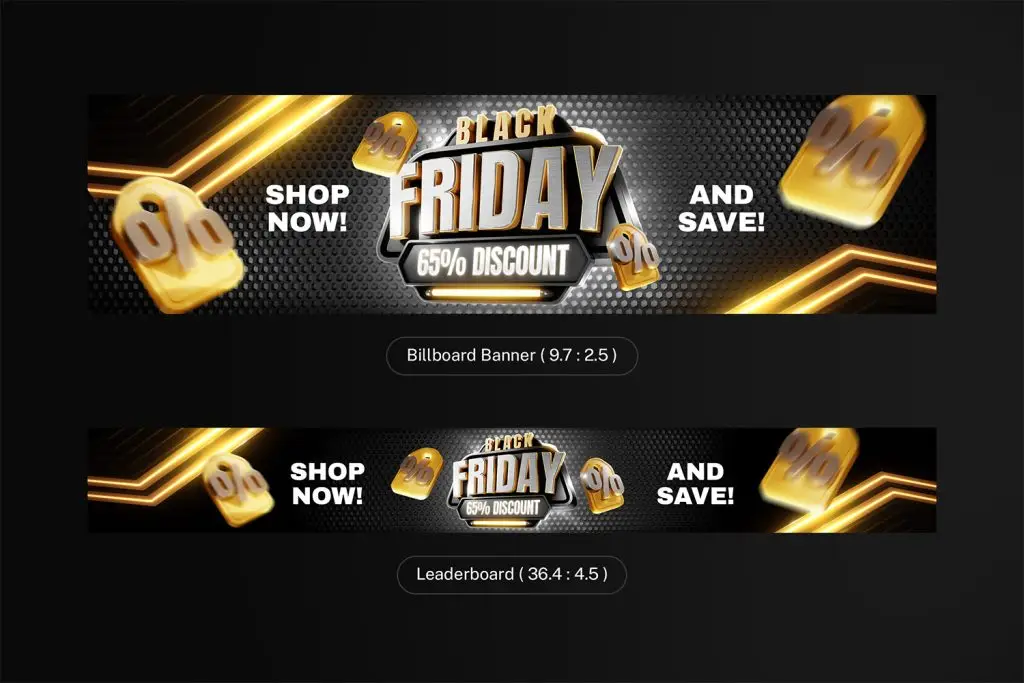 Black Friday banner template PSD download