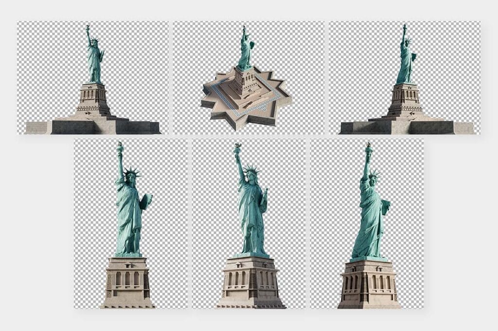 Free Statue of Liberty PNG collection preview for download in high resolution.