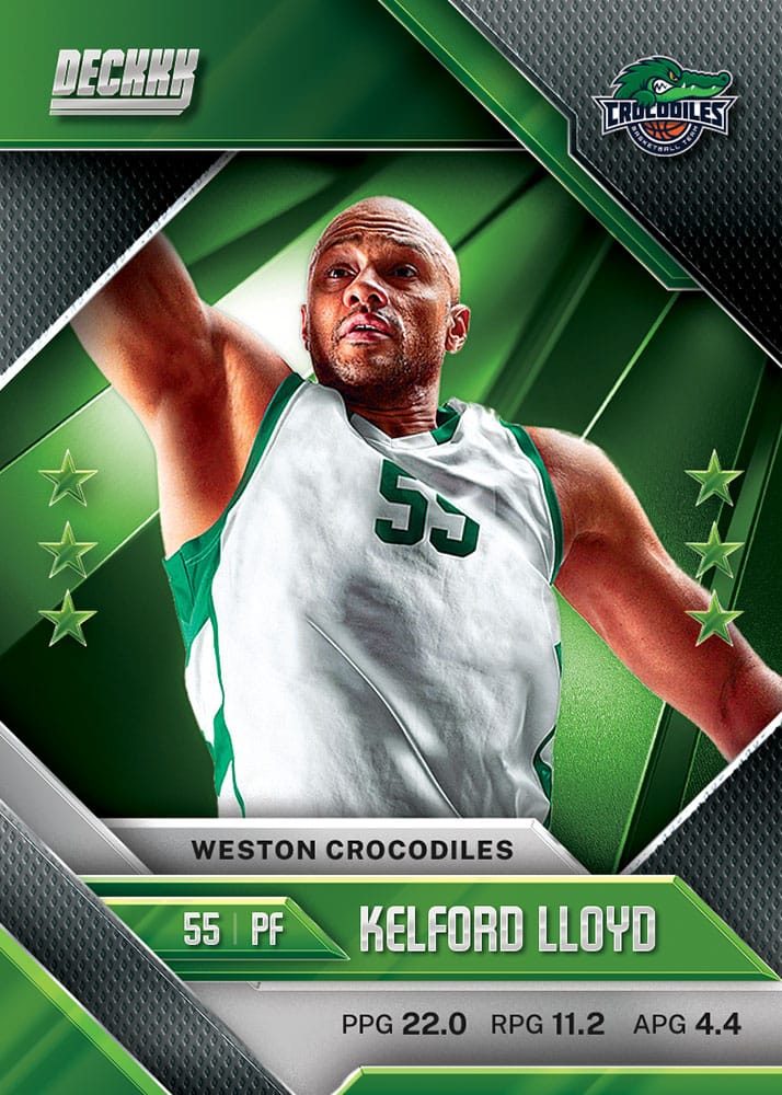 Editable Photoshop basketball trading card template featuring customizable player photo, team colors, and editable stats for sports trading card games.